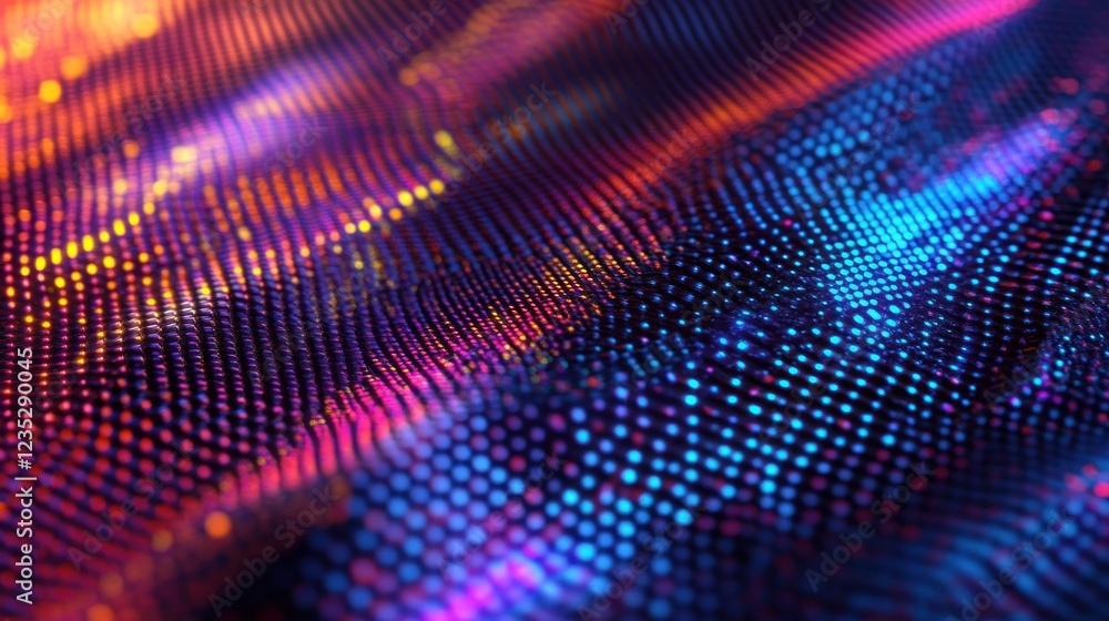 Abstract Colorful Illuminated Dotted Wave Pattern Abstract Colorful Illuminated Dotted Wave Pattern