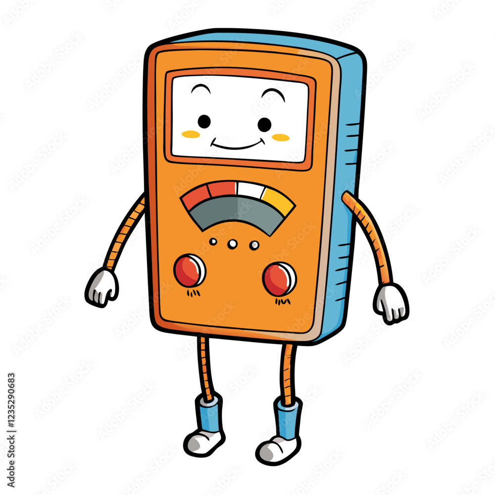 Conductivity Meter Laboratory Research Vector | Clipart, Line Art & Cartoon Illustration, Conductivity meter lab research vector—clipart, cartoon, and line art for digital use on white background.