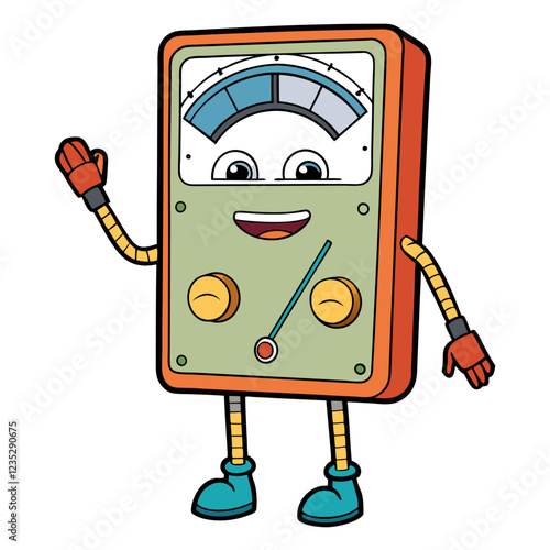 Conductivity Meter Laboratory Research Vector | Clipart, Line Art & Cartoon Illustration, Conductivity meter lab research vector—clipart, cartoon, and line art for digital use on white background.