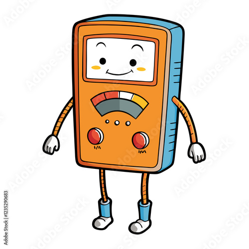 Conductivity Meter Laboratory Research Vector | Clipart, Line Art & Cartoon Illustration, Conductivity meter lab research vector—clipart, cartoon, and line art for digital use on white background.