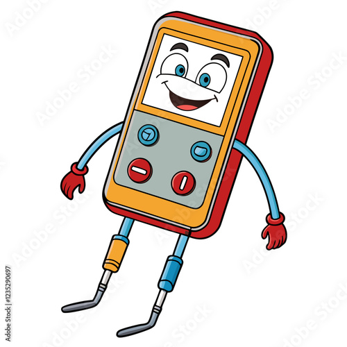 Conductivity Meter Laboratory Research Vector | Clipart, Line Art & Cartoon Illustration, Conductivity meter lab research vector—clipart, cartoon, and line art for digital use on white background.