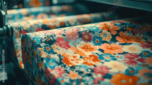 Wallpaper Mural High-Tech Textile Printing Machine with Vibrant Floral Design Torontodigital.ca
