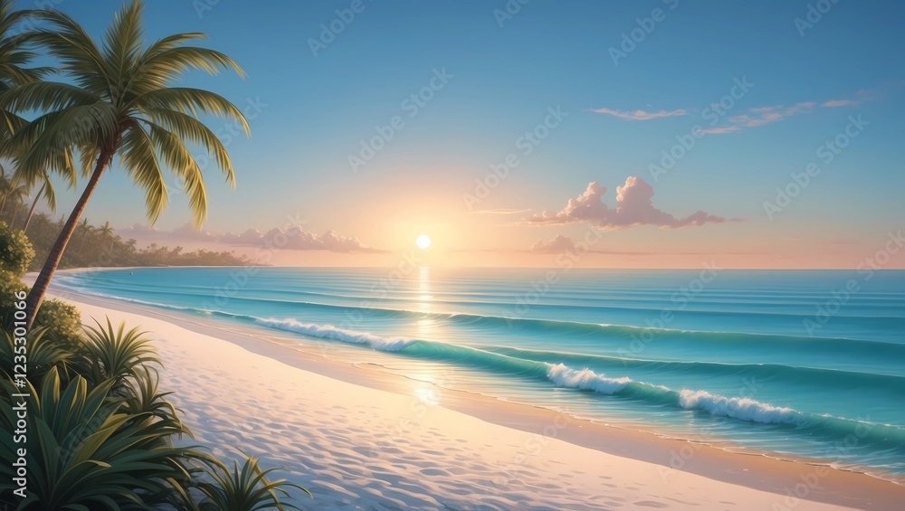 Fototapeta premium sunset on the beach