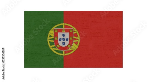 Obraz na płótnie Portugal national flag isolated on white background. Portuguese republic is a country in the Iberian peninsula in southwestern Europe. w salonie