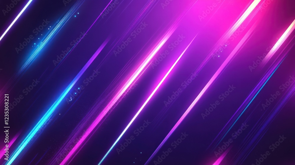 Abstract Diagonal Lines of Vibrant Pink and Blue Light Abstract Diagonal Lines of Vibrant Pink and Blue Light