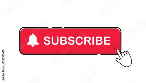 subscribe button vector illustration