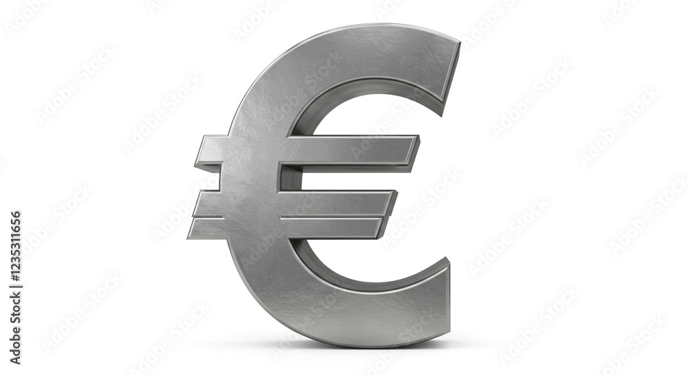 Metallic Euro Symbol 3D Render Currency Sign Finance Money Banking Investment Business Economy Metallic Euro Symbol 3D Render Currency Sign Finance Money Banking Investment Business Economy
