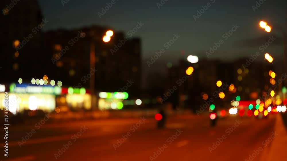 night traffic in the city night traffic in the city