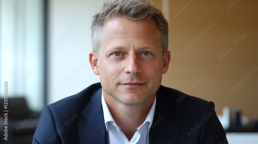 Portrait of a middle aged man in a business suit Portrait of a middle aged man in a business suit