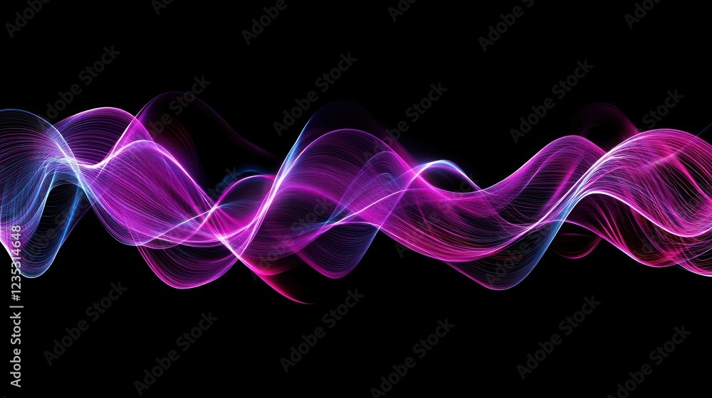 Abstract Purple and Blue Wave Light Design Abstract Purple and Blue Wave Light Design