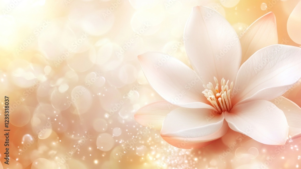 Delicate Magnolia Blossom in Golden Light Delicate Magnolia Blossom in Golden Light