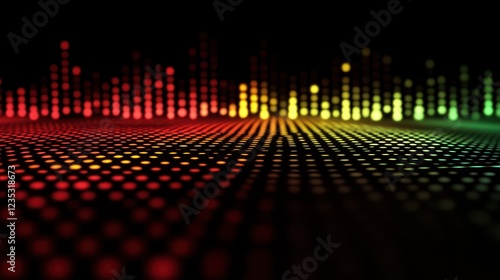 Abstract Colorful Lightwave Audio Visualizer Design