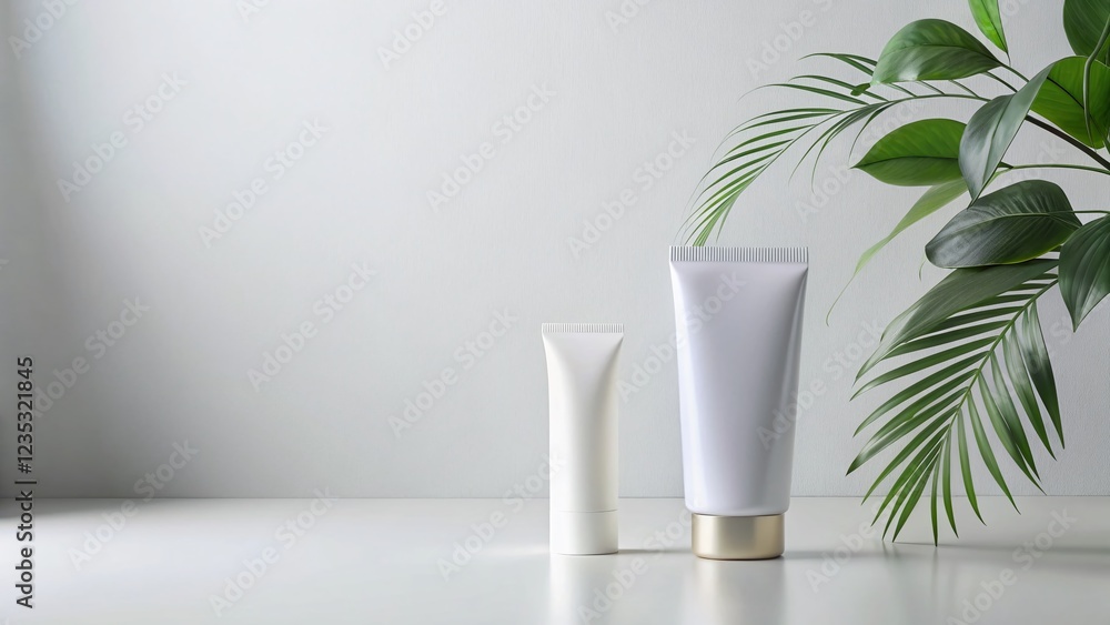 Minimalist Product Mockup: Clean White Background, Empty Space for Branding Minimalist Product Mockup: Clean White Background, Empty Space for Branding