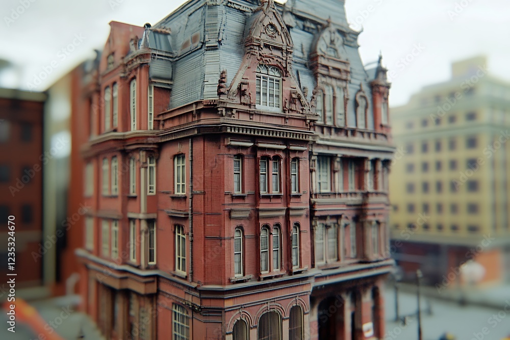 Obraz premium A detailed model of a historic building with intricate architecture.