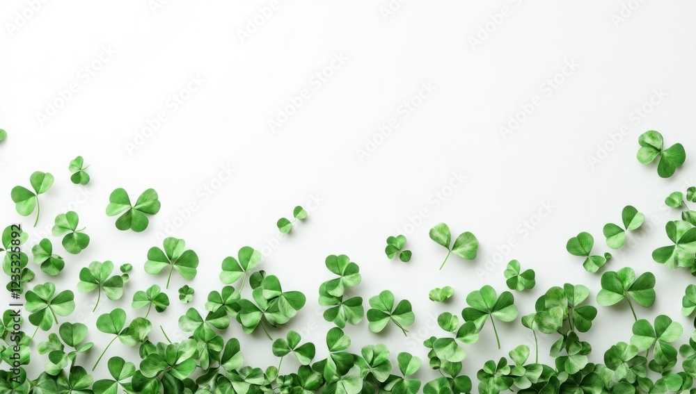 Saint Patrick's Day Clover Leaf Border Design Saint Patrick's Day Clover Leaf Border Design