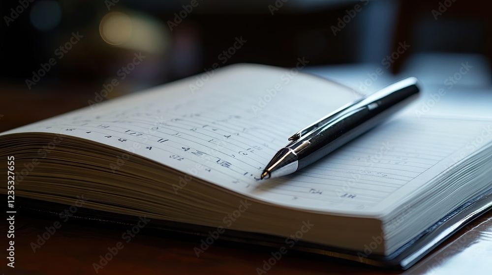 A daily planner notebook with highlighted time slots for focused work.