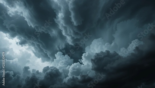 A Stormy Sky with Dramatic Thunderclouds photo