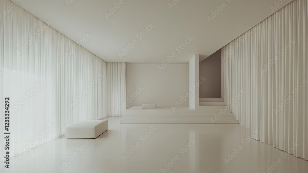 Fototapeta premium A minimalist home with energy-saving design elements.