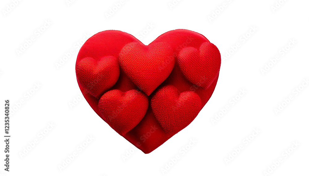 Fototapeta premium red heart isolated on transparent background