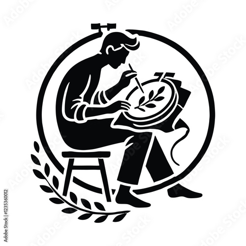 Embroidering Silhouette