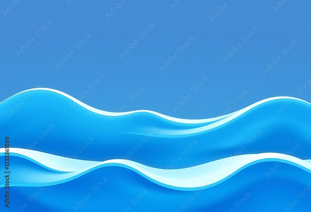 Obraz premium Abstract Blue Waves Abstract Design Background
