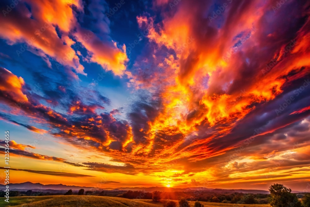 Vibrant Sunset Hues: Dramatic Evening Sky Colors Vibrant Sunset Hues: Dramatic Evening Sky Colors
