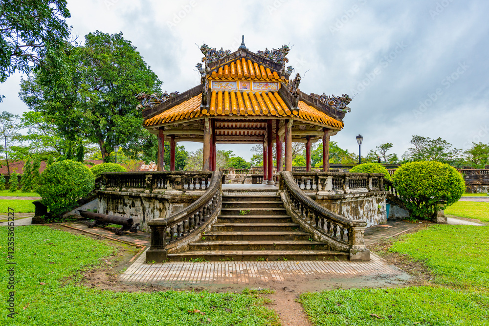 Obraz premium Hue - Vietnam. December 08, 2015. Imperial Enclosure Top choice historic site in Hue, Vietnam.