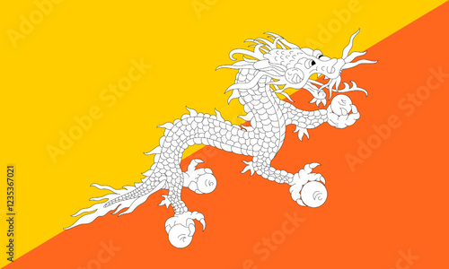 Bhutan Flag, Flag of Bhutan