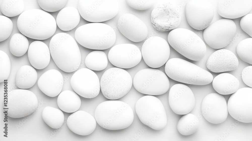 Smooth white pebbles background texture, ideal for spa, zen or natureinspired designs Smooth white pebbles background texture, ideal for spa, zen or natureinspired designs