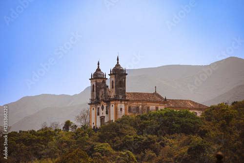 Photography church in the mountains Ouro Preto