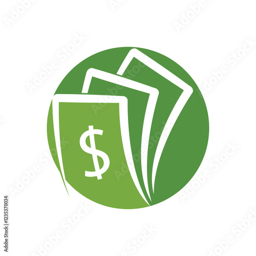 Money dollar vector logo icon illustration  flat design