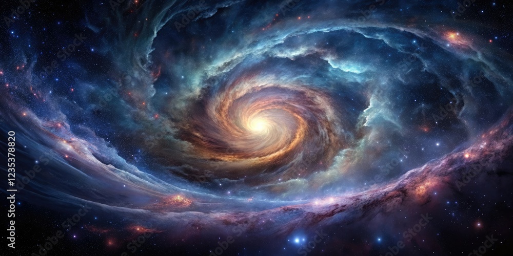 Dark nebula with swirling clouds of gas and dust, deep space, nebula Dark nebula with swirling clouds of gas and dust, deep space, nebula
