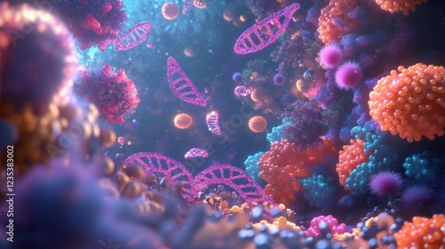 Abstract Visualization of DNA Structures and Cellular Components