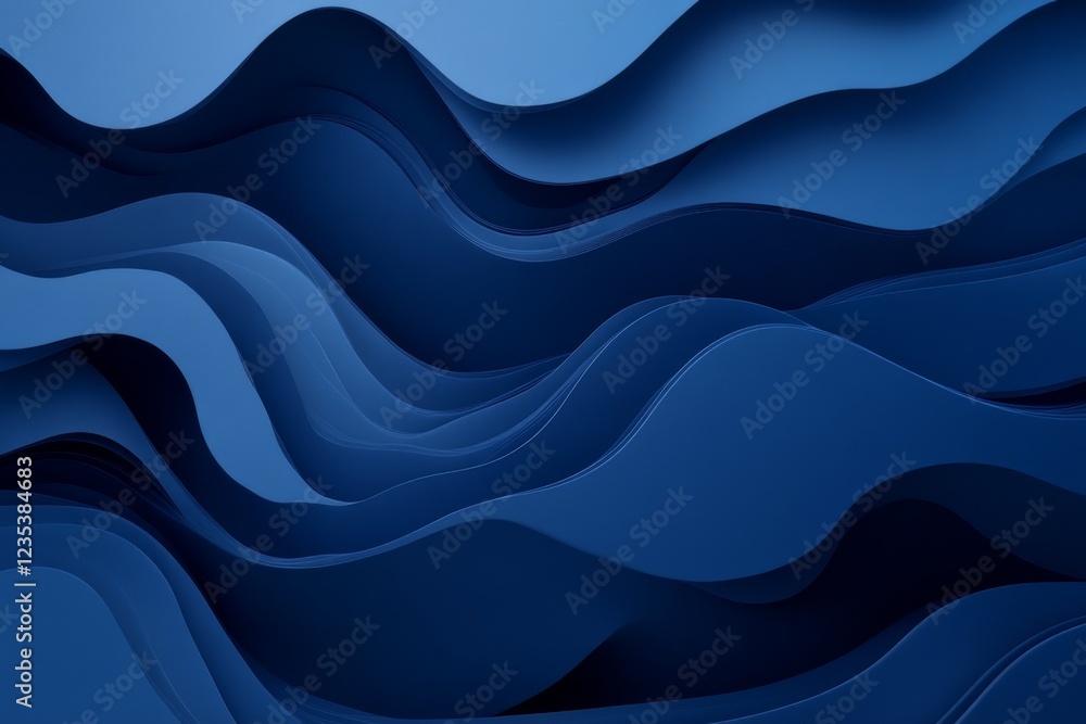 Obraz premium Dark blue background, flat background, no shadows, minimalistic, subtle gradient