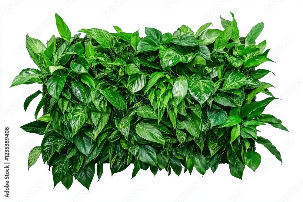 Obraz premium Lush Greenery Wall Panel with Vibrant Leaves Perfect for Indoor Decoration and Landscaping Projects