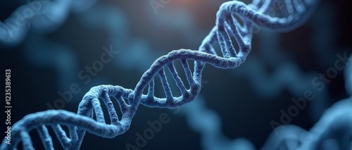 Obraz na płótnie A double helix structure composed of nucleotides, storing genetic information w salonie