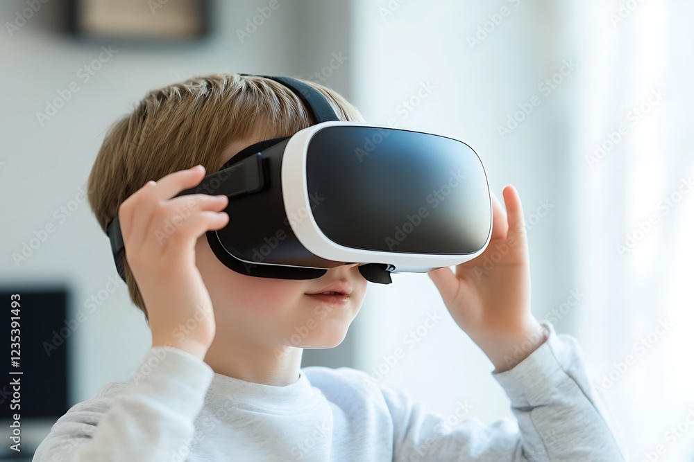 Child Experiencing Virtual Reality Child Experiencing Virtual Reality