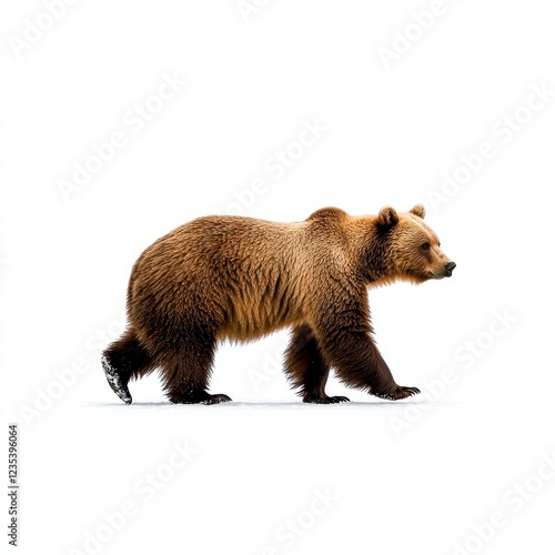 Wallpaper Mural Brown Bear Walking in the Snowy Wilderness Landscape Torontodigital.ca