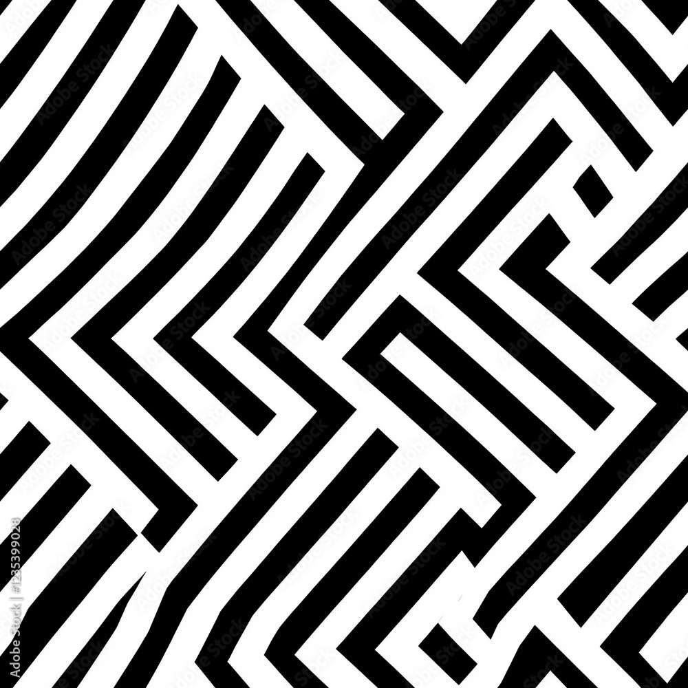 Fototapeta premium A black and white patterned background with white lines