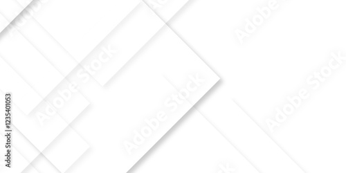 	
White geometric overlapping square pattern. Vector illustration technology background with shadow. Modern minimal and clean white background with realistic line. light silver background modern desig