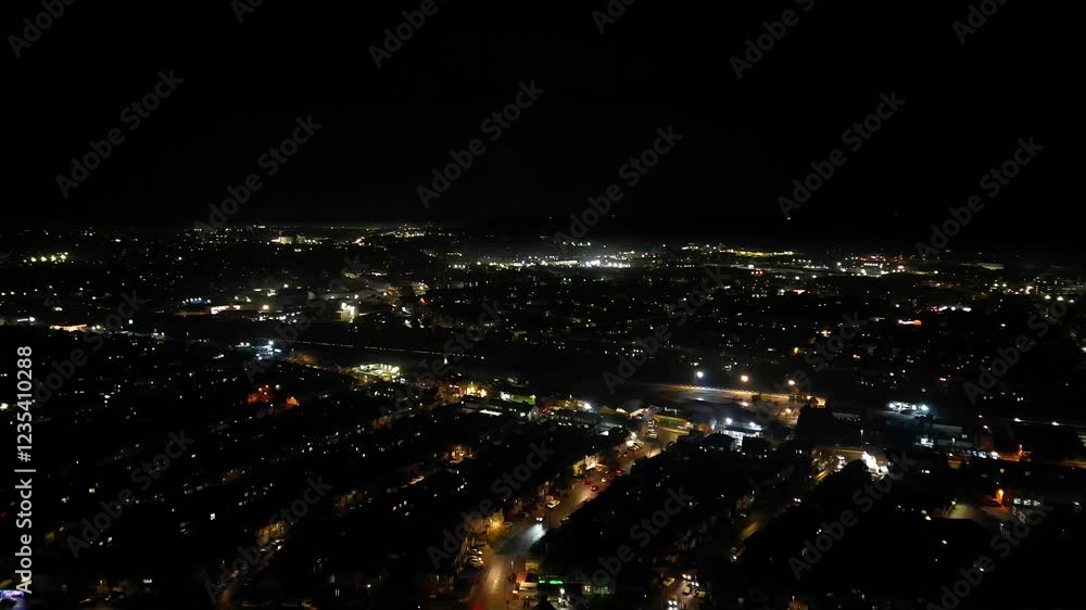 Luton City Centre and Town Center During Night Luton City Centre and Town Center During Night