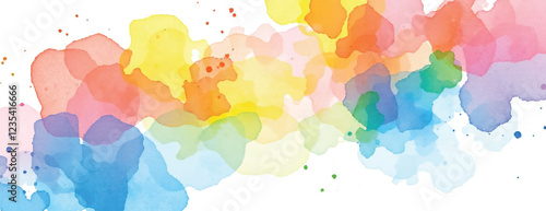Holi colorful abstract liquid watercolor background with artistic, paint, splashes, grunge, splatter, texture, powder, Artwork for creative banner, card, template, effect, ink, blot design vector
