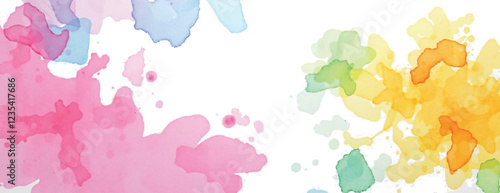 Holi colorful abstract liquid watercolor background with artistic, paint, splashes, grunge, splatter, texture, powder, Artwork for creative banner, card, template, effect, ink, blot design vector