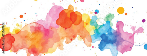 Holi colorful abstract liquid watercolor background with artistic, paint, splashes, grunge, splatter, texture, powder, Artwork for creative banner, card, template, effect, ink, blot design vector