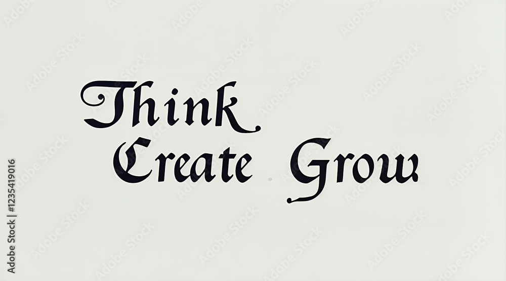 Fototapeta premium think create grow Text