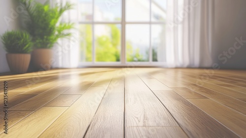 Wallpaper Mural Sunlight Streaming Through Window onto Hardwood Floor Torontodigital.ca