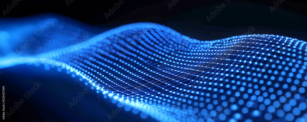 Abstract Blue 3D Wave Background Abstract Blue 3D Wave Background