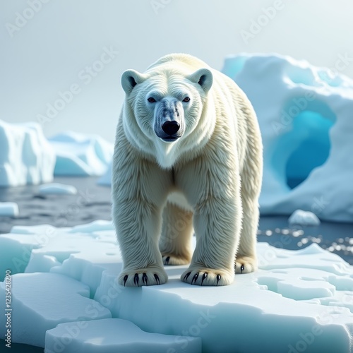 Majestic Arctic predator, symbol of resilience and beauty photo