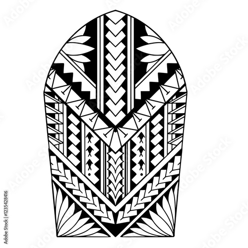 Wrap around arm polynesian tattoo design. Pattern aboriginal samoan. illustration EPS10