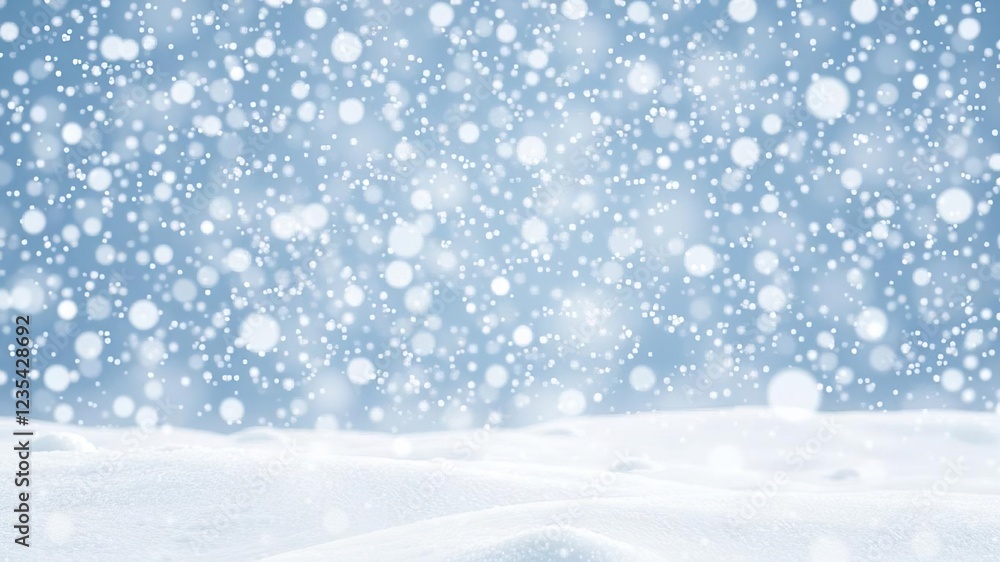 Abstract winter background with falling snowflakes creating a Christmas wonderland in the sky, December, festive, heavy snowfall Abstract winter background with falling snowflakes creating a Christmas wonderland in the sky, December, festive, heavy snowfall